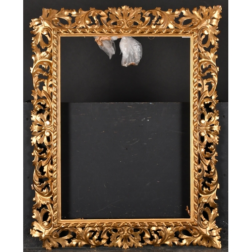 344 - 19th Century Italian School. A Carved Giltwood Florentine Frame, rebate 23.75