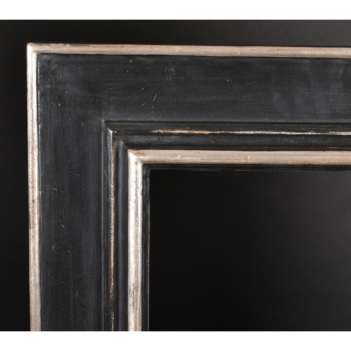 347 - 20th Century English School. A Silver and Black Painted Frame, rebate 22.75