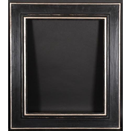 347 - 20th Century English School. A Silver and Black Painted Frame, rebate 22.75