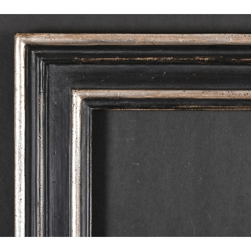 352 - 20th Century English School. A Silver and Black Painted Frame, rebate 21.5