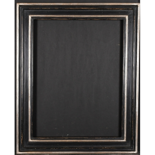 352 - 20th Century English School. A Silver and Black Painted Frame, rebate 21.5