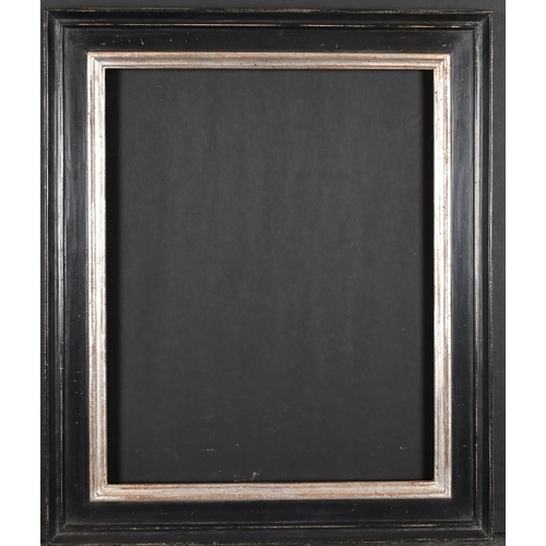 355 - 20th Century English School. A Silver and Black Painted Frame, rebate 20.25