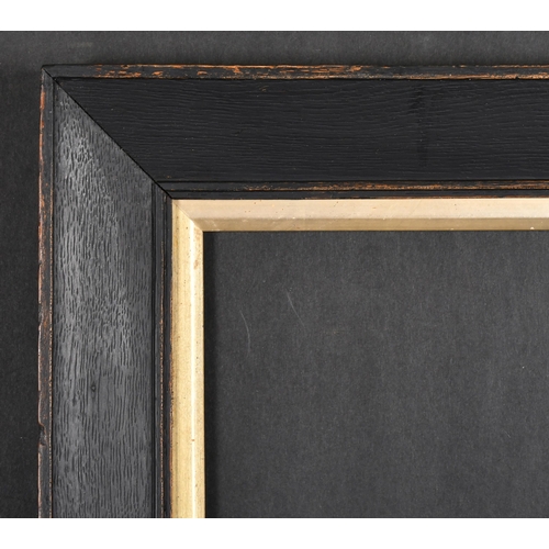 360 - 19th Century English School. A Black Painted Frame, with a silver slip, rebate 19.25