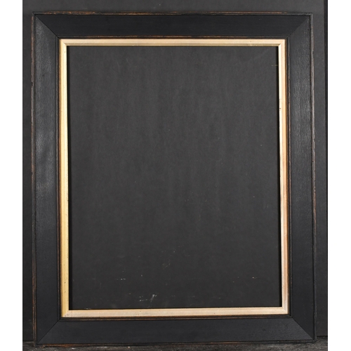 360 - 19th Century English School. A Black Painted Frame, with a silver slip, rebate 19.25