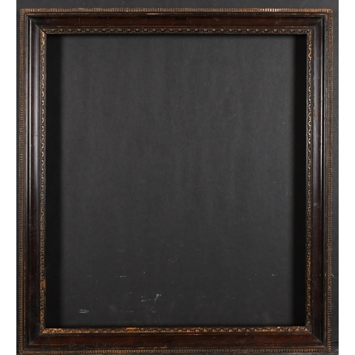 364 - 18th Century English School. A Darkwood Frame with gilt inner and outer edges, rebate 18.25