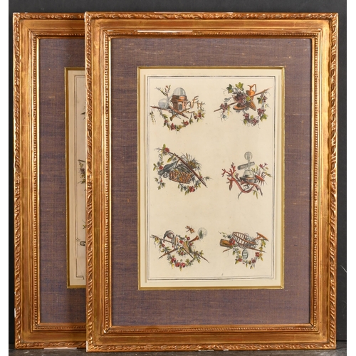 368 - 19th Century English School. A Pair of Gilt Composition Frames, with inset print and glass, rebate 1... 