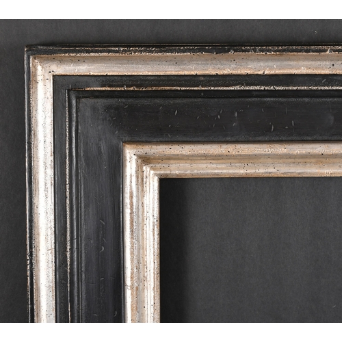 372 - 20th Century English School. A Silver and Black Painted Frame, rebate 16