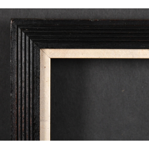 392 - 19th Century English School. A Black Painted Ribbed Frame, with a silver slip, rebate 11.75