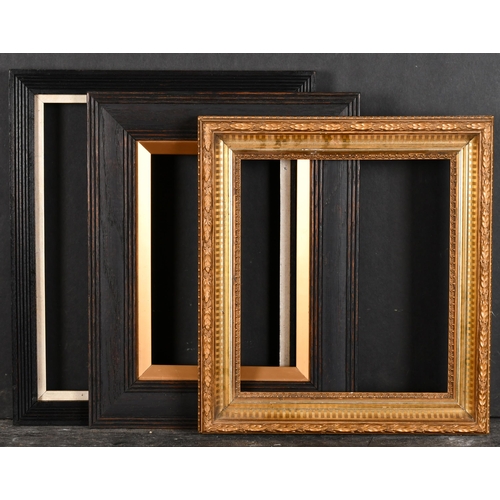 392 - 19th Century English School. A Black Painted Ribbed Frame, with a silver slip, rebate 11.75