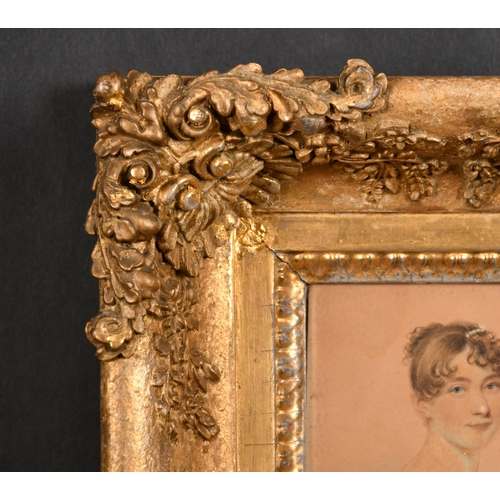 399 - 19th Century English School. A Gilt Composition Frame, with inset drawing and glass, rebate 4.75