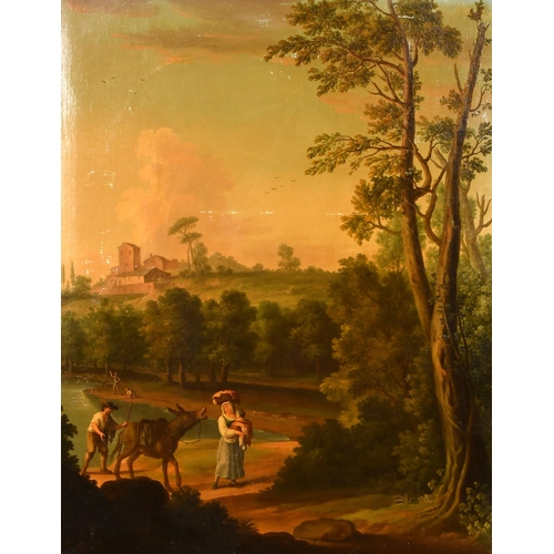 62 - Manner of Claude Lorrain (1600-1682) French. Figures in a Classical Landscape, Oil on canvas, In a f... 