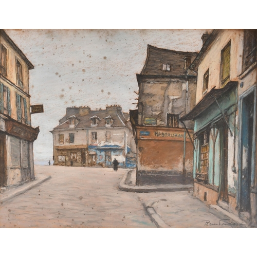 142 - Rene LeForestier (1903-1972) French. A Street Scene, Pastel, Signed, 20