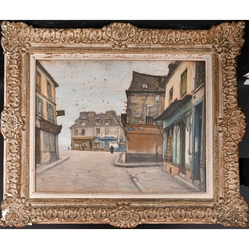 142 - Rene LeForestier (1903-1972) French. A Street Scene, Pastel, Signed, 20