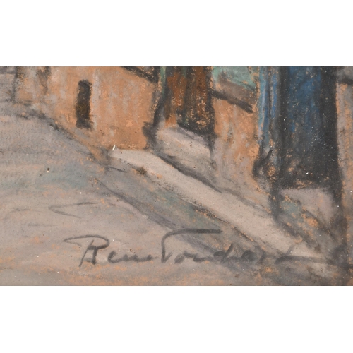 142 - Rene LeForestier (1903-1972) French. A Street Scene, Pastel, Signed, 20