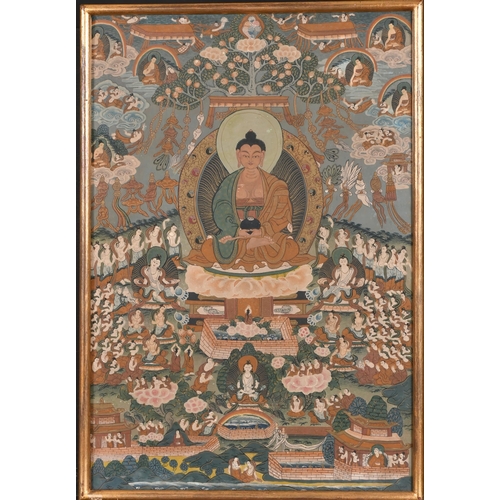 149 - Early 20th Century Far Eastern School. A Sangha Buddha, Mixed media, 19