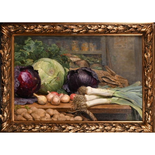 165 - Axel Johansen (1872-1938) Danish. Still Life of Vegetables and Dead Game, Oil on canvas, Signed with... 