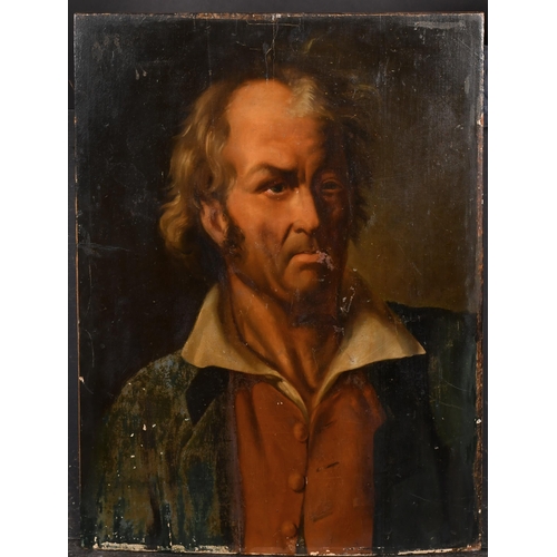 22 - 18th Century European School. Bust Portrait of a Man, Oil on panel, unframed 23.25