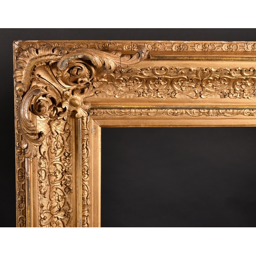 222 - 19th Century English School. A Gilt Composition Frame, with swept corners, rebate 48