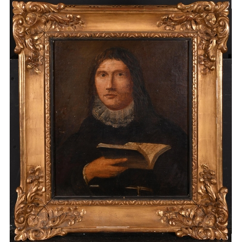 23 - Late 18th Century European School. Bust Portrait of a Scholar, Oil on canvas, 17.75