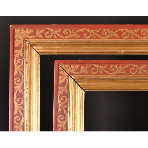 238 - 20th Century Italian School. A Pair of Gilt and Painted Frames, rebate 33