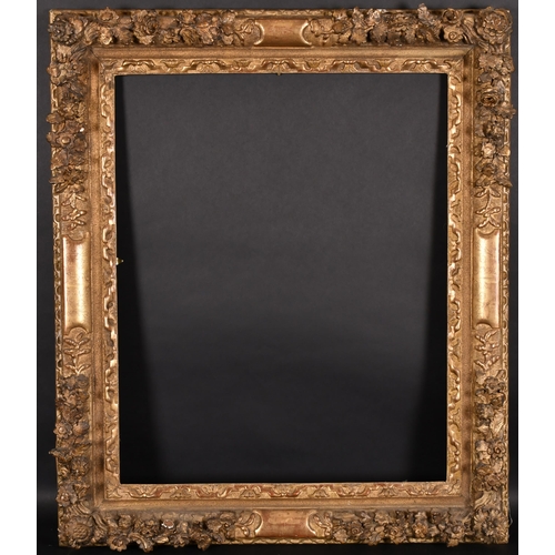 249 - 18th Century French School. A Carved Giltwood Louis Frame, with swept corners, rebate 29