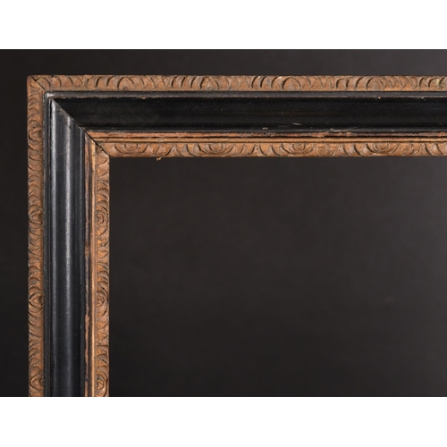 255 - 19th Century English School. A Black Painted Frame, with gilt inner and outer edging, rebate 26.5