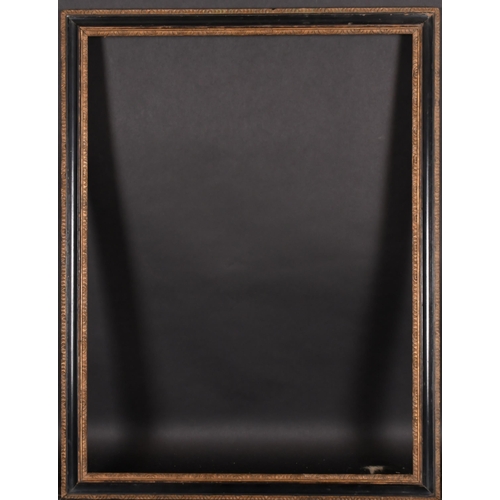 255 - 19th Century English School. A Black Painted Frame, with gilt inner and outer edging, rebate 26.5