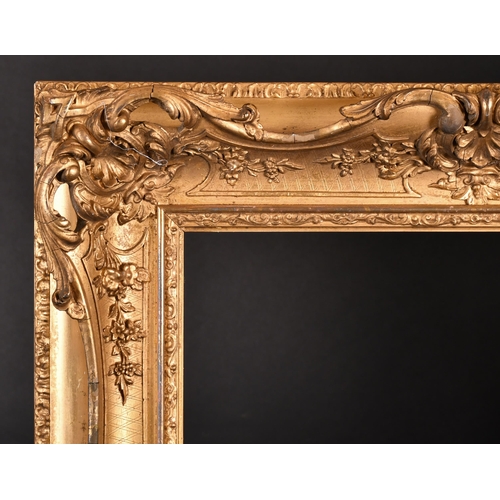 262 - 19th Century English School. A Gilt Composition Frame, with swept centres and corners, rebate 25.75