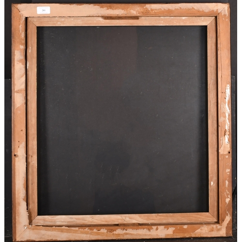 281 - 19th Century English School. A Darkwood Frame, with a gilt slip and inset glass, rebate 22.75