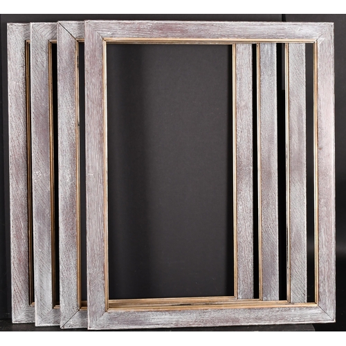 287 - 20th Century English School. A Set of Four painted frames with gilt slips, rebate 22