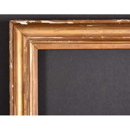 300 - 19th Century English School. A Gilt and Painted Hollow Composition Frame, rebate 20