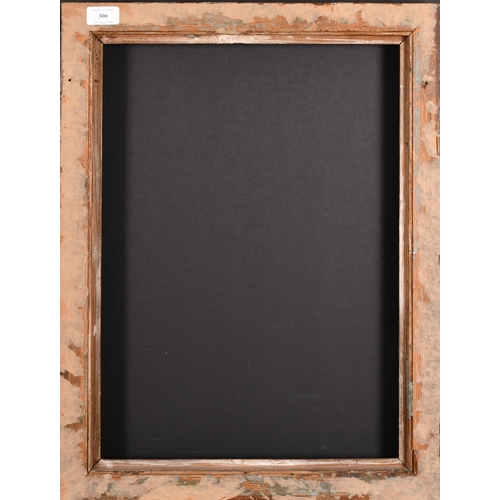 300 - 19th Century English School. A Gilt and Painted Hollow Composition Frame, rebate 20