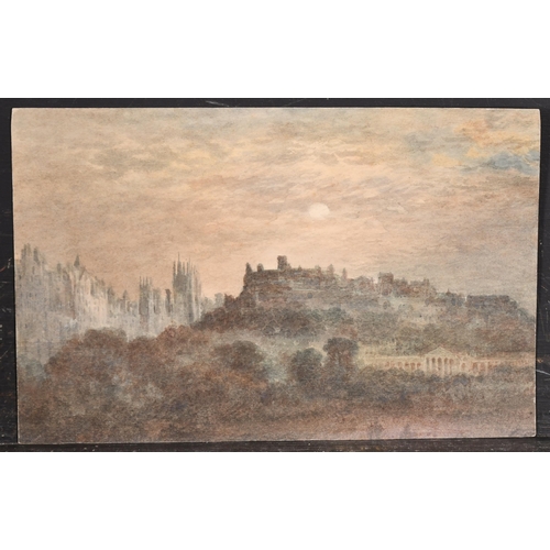 54 - Manner of George Weatherill (1810-1890) British. A Moonlit Townscape, Watercolour, unframed 6.25