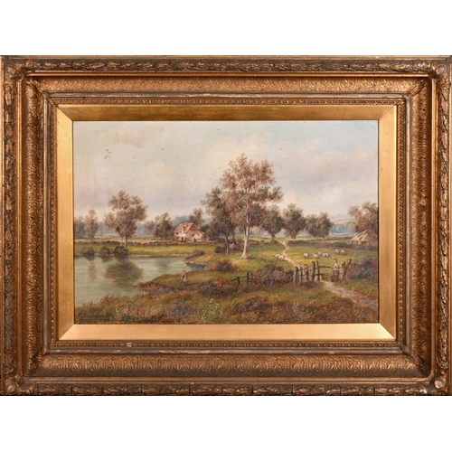 58 - G Thompson (19th-20th Century) British. A Pair of River Landscapes, Oil on canvas, Signed, 16