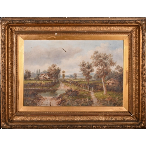 58 - G Thompson (19th-20th Century) British. A Pair of River Landscapes, Oil on canvas, Signed, 16