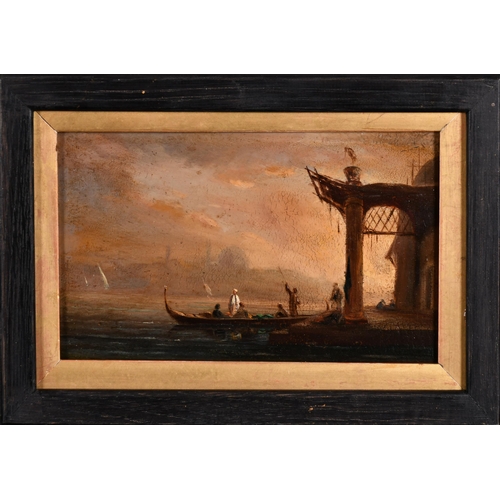 63 - Circle of Felix Ziem (1821-1911) French. Constantinople, Oil on board, Inscribed verso, 4.75