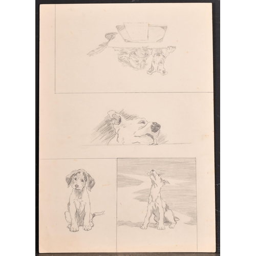 89 - Attributed to Cecil Aldin (1870-1935) British. Study of Terrier Puppy, Pencil, unframed 10