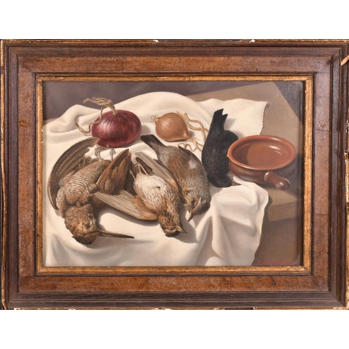 116 - Alessandro Bruschetti (1910-1980) Italian. Still Life with Dead Game, Oil on panel, Signed and dated... 