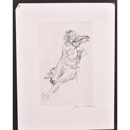 144 - Jacques Villon (1875-1963) French. Standing Nude, Etching, Signed in pencil, unframed 8.25