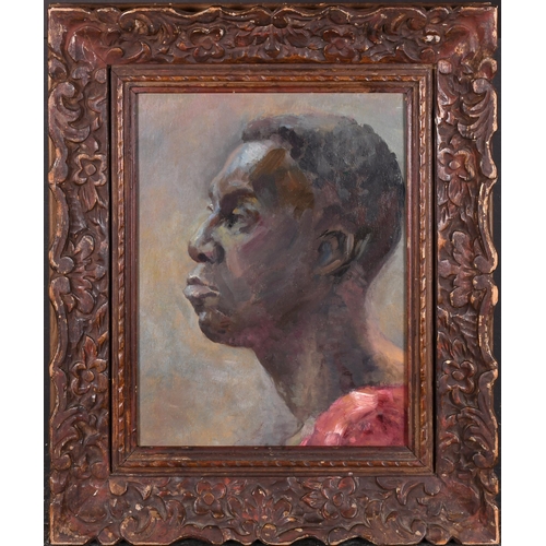 212 - Attributed to Alfred Neville Lewis (1895-1972) South African. Study of a Bantu Man, Oil on board, In... 