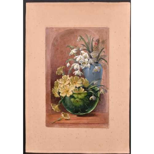 214 - Early 20th Century English School. A Pair of Still Life of Flowers, Oil on board, unframed 10.5