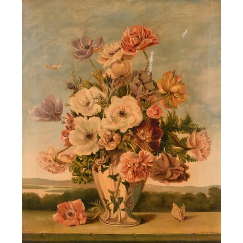 220 - After A Van Huysum (20th Century) European. Still Life of Flowers in a Vase, Oil on canvas, Signed, ... 