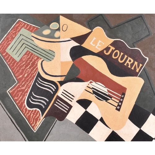 248 - 20th-21st Century French School. A Cubist Design, Oil on board, 19.5