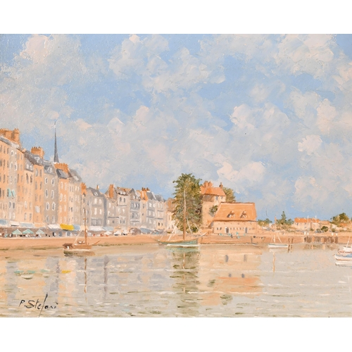 275 - Pierre Stefani (1938-) French. 'Honfleur', Oil on board, Signed, 8.5