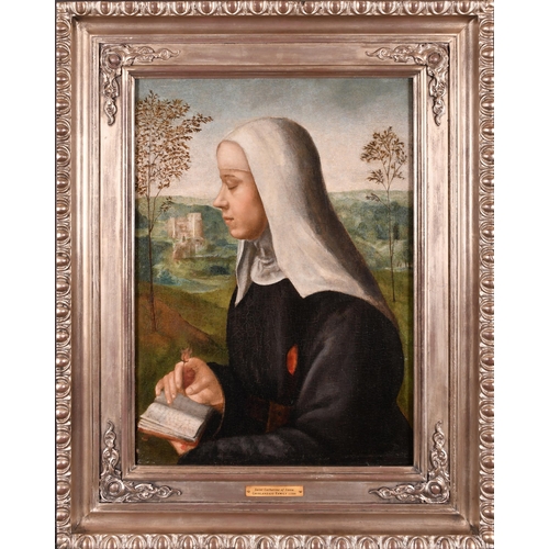 30 - Early 16th Century. Circle of Ghirlandaio Family. St Catherine of Siena, Tempera on a cradled poplar... 