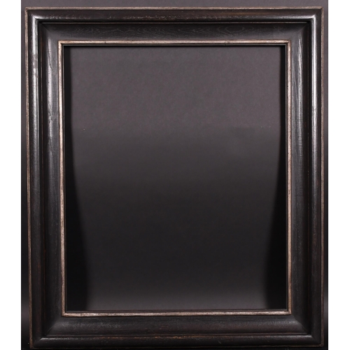 322 - 20th-21st Century English School. A Black Painted Hollow Frame, with silver inner and outer edges, r... 