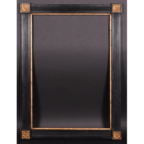 323 - 19th Century English School. A Black Painted Frame, with gilt corners and inner edges, rebate 30.5