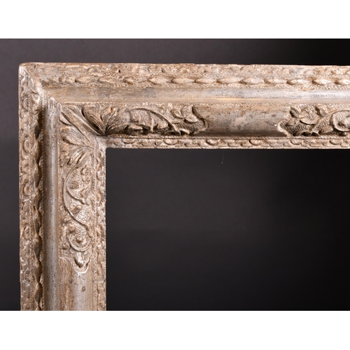 324 - 18th Century English School. A Silver Carved Wood Frame, with Lely panels, rebate 30