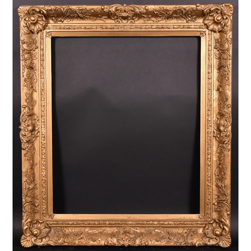 328 - 19th Century English School. A Gilt Composition Frame, with swept centres and corners, rebate 30