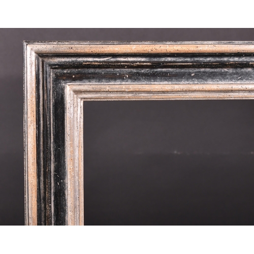 331 - 20th-21st Century English School. A Black Painted Frame, with silver inner and outer edges, rebate 2... 